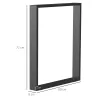 Conjunto de 2 Patas para Mesa Patas de Diseño Rectangular con Tornillos Incluidos para Mesa DIY 60x72 cm Negro - Ogal.Es