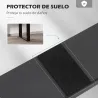 Conjunto de 2 Patas para Mesa Patas de Diseño Rectangular con Tornillos Incluidos para Mesa DIY 60x72 cm Negro - Ogal.Es