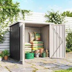 Cobertizo de Jardín de Exterior 1,26 m² 147x86x134cm con 2 Puertas y Cerradura para Almacenamiento de Herramient... - Ogal.Es