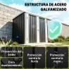 Cobertizo de Jardín de Exterior 1,26 m² 147x86x134cm con 2 Puertas y Cerradura para Almacenamiento de Herramient... - Ogal.Es