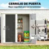 Cobertizo de Jardín de Exterior 1,26 m² 147x86x134cm con 2 Puertas y Cerradura para Almacenamiento de Herramient... - Ogal.Es