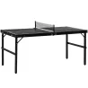 Mesa de Ping Pong Plegable con Marco de Aluminio y Red para Interiores y Exteriores 152x76x72 cm Negro - Ogal.Es