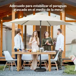 Base de Sombrilla de Jardín Peso 11 kg Soporte para Parasol Pie de Parasol para Mástil de Ø32-38 mm 36x36x31 cm ... - Ogal.Es
