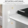 Mueble TV de Salón Mesa para Televisores de hasta 58" con 4 Puertas de Vidrio Estantes Ajustables 130x35x60 cm B... - Ogal.Es