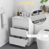 Mueble de Baño con Lavabo Armario de Baño Lavabo de Baño de Cerámica Sintética con 2 Cajones 61x37x88cm Blanco B... - Ogal.Es