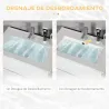 Mueble de Baño con Lavabo Armario de Baño Lavabo de Baño de Cerámica Sintética con 2 Cajones 61x37x88cm Blanco B... - Ogal.Es