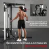 Máquina de Multiestación Musculación Entrenamiento Carga 120 kg 170x139x200 cm Negro - Ogal.Es