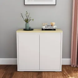 Aparador de Salón Mueble Auxiliar de Cocina con 2 Puertas y Estante Ajustable para Comedor Entrada 80x37x75 cm B... - Ogal.Es