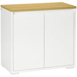 Aparador de Salón Mueble Auxiliar de Cocina con 2 Puertas y Estante Ajustable para Comedor Entrada 80x37x75 cm B... - Ogal.Es