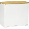 Aparador de Salón Mueble Auxiliar de Cocina con 2 Puertas y Estante Ajustable para Comedor Entrada 80x37x75 cm B... - Ogal.Es