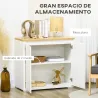 Aparador de Salón Mueble Auxiliar de Cocina con 2 Puertas y Estante Ajustable para Comedor Entrada 80x37x75 cm B... - Ogal.Es