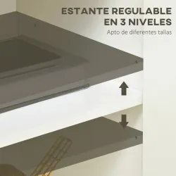 Aparador de Salón Mueble Auxiliar de Cocina con 2 Puertas y Estante Ajustable para Comedor Entrada 80x37x75 cm B... - Ogal.Es