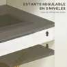 Aparador de Salón Mueble Auxiliar de Cocina con 2 Puertas y Estante Ajustable para Comedor Entrada 80x37x75 cm B... - Ogal.Es