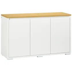 Aparador de Salón Mueble Auxiliar de Cocina con 3 Puertas y Estantes Ajustables para Comedor Entrada 120x37x75 c... - Ogal.Es