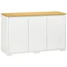 Aparador de Salón Mueble Auxiliar de Cocina con 3 Puertas y Estantes Ajustables para Comedor Entrada 120x37x75 c... - Ogal.Es