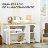 Aparador de Salón Mueble Auxiliar de Cocina con 3 Puertas y Estantes Ajustables para Comedor Entrada 120x37x75 c... - Ogal.Es