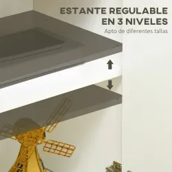 Aparador de Salón Mueble Auxiliar de Cocina con 3 Puertas y Estantes Ajustables para Comedor Entrada 120x37x75 c... - Ogal.Es