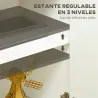 Aparador de Salón Mueble Auxiliar de Cocina con 3 Puertas y Estantes Ajustables para Comedor Entrada 120x37x75 c... - Ogal.Es