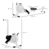Máquina de Remo Magnético Remo para Casa Plegable Resistencia de 8 Niveles Pantalla LCD y 2 Ruedas 180x48x60 cm ... - Ogal.Es