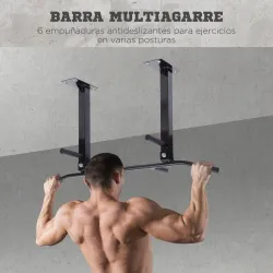 Barra de Dominadas en Techo Barra para Dominadas de Acero Barra de Tracción para Entrenamiento Casa 105,5x28x49 ... - Ogal.Es
