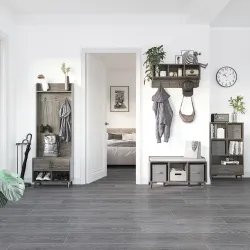 Perchero con Zapatero Perchero Entrada Recibidor con 3 Ganchos 2 Puertas 2 Compartimientos y Estante 60x34x170 c... - Ogal.Es