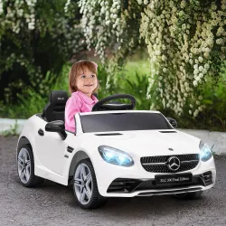 Coche Eléctrico Mercedes SLC 300 12V para Niños de 3-6 Años con Mando a Distancia Faros LED Bocina 107x62,5x44 c... - Ogal.Es