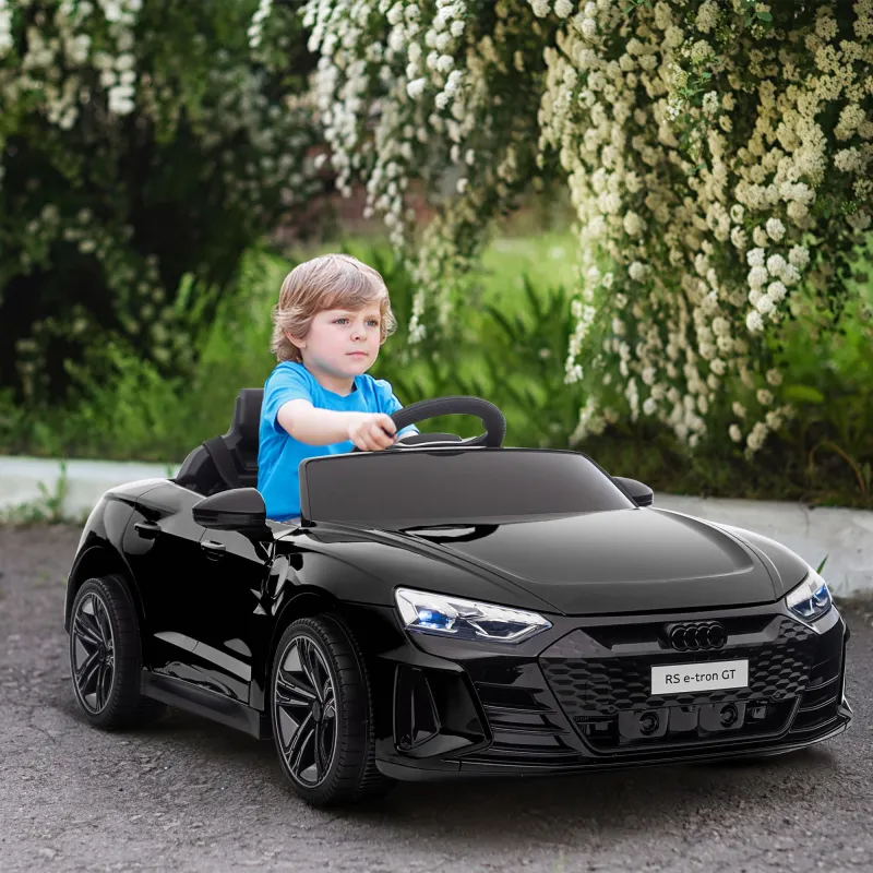 Coche Eléctrico para Niños de +3 Años AUDI RS e-tron GT Coche de Batería con Mando a Distancia 103x58x41 cm Negro - Ogal.Es