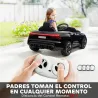 Coche Eléctrico para Niños de +3 Años AUDI RS e-tron GT Coche de Batería con Mando a Distancia 103x58x41 cm Negro - Ogal.Es