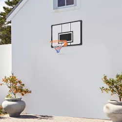 Canasta de Baloncesto de Pared con Red Diámetro de 45 cm y Marco de Acero para Interior y Exterior 113x61x73 cm ... - Ogal.Es