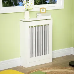Cubierta de Radiador Cubre Radiador Moderno Pintado de MDF con Estante Superior para Salón Dormitorio 60x18x84 c... - Ogal.Es