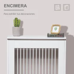 Cubierta de Radiador Cubre Radiador Moderno Pintado de MDF con Estante Superior para Salón Dormitorio 60x18x84 c... - Ogal.Es
