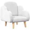 Sillón para Niños Sillón Infantil Diseño de Nube con Tacto Súper Suave para Niños de 18-36 Meses 46x51x55 cm Blanco - Ogal.Es