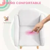 Sillón para Niños Sillón Infantil Diseño de Nube con Tacto Súper Suave para Niños de 18-36 Meses 46x51x55 cm Blanco - Ogal.Es