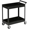 Carro de Herramientas de 2 Niveles Carro de Taller con Ruedas de Acero para Garaje Carga 150 kg 84,5x38x84 cm Negro - Ogal.Es