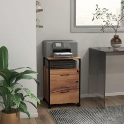 Cajonera de Oficina Cajonera para Escritorio con Ruedas Archivador para Tamaño Carta A4 44x40x66,5 cm Marrón&nbsp;Rús... - Ogal.Es