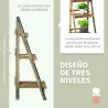Soporte para Plantas de Madera de 3 Niveles Estantería para Plantas Plegable Soporte para Macetas 40x37x93 cm Na... - Ogal.Es