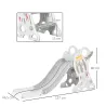 Tobogán Infantil para Niños de 18-36 Meses con 3 Escalones Antideslizantes para Interior Exterior 157x46,5x80 cm... - Ogal.Es