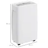 Deshumidificador Eléctrico 12L/Días Silencioso con 4 Modos 2 Velocidades 29x18x49 cm Blanco - Ogal.Es