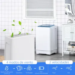 Deshumidificador Eléctrico 12L/Días Silencioso con 4 Modos 2 Velocidades 29x18x49 cm Blanco - Ogal.Es