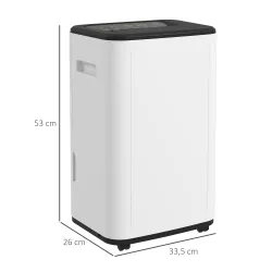 Deshumidificador Eléctrico Depósito de Agua 6 Litro 20L/día con 3 Modos 2 Velocidades Temporizador 33,5x26x53 cm... - Ogal.Es