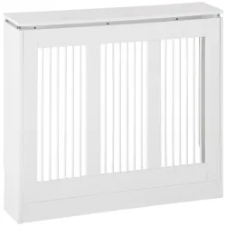 Cubierta de Radiador Blanco 90x18x84 cm Cubre Radiador de MDF Diseño Moderno Estante para Radiador Vertical para... - Ogal.Es