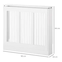 Cubierta de Radiador Blanco 90x18x84 cm Cubre Radiador de MDF Diseño Moderno Estante para Radiador Vertical para... - Ogal.Es