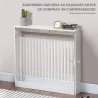 Cubierta de Radiador Blanco 90x18x84 cm Cubre Radiador de MDF Diseño Moderno Estante para Radiador Vertical para... - Ogal.Es