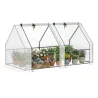 Mini Invernadero de Jardín Terraza 180x90x90cm Tipo Caseta Tubo de Acero con 2 Ventanas Enrollables Vivero Caser... - Ogal.Es