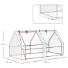 Mini Invernadero de Jardín Terraza 180x90x90cm Tipo Caseta Tubo de Acero con 2 Ventanas Enrollables Vivero Caser... - Ogal.Es