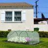 Mini Invernadero 200x100x80 cm para Jardín Vivero Casero Tipo Túnel con Marco de Acero y Cubierta Plástico Verde - Ogal.Es