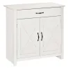 Aparador de Cocina con Cajón 2 Puertas y Estante Interior Mueble Auxiliar Decorativo 80x39,7x80 cm Blanco Lavado - Ogal.Es