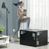 Cajón de Salto 3 en 1 con Cremallera y 3 Alturas Diferentes Carga 120 kg para Casa Oficina Gimnasia 75x51x61 cm... - Ogal.Es