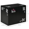 Cajón de Salto 3 en 1 con Cremallera y 3 Alturas Diferentes Carga 120 kg para Casa Oficina Gimnasia 75x51x61 cm... - Ogal.Es