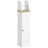 Portarollos para&nbsp;Baño Moderno Mueble Auxiliar de Baño con Estantes Ajustables y Portarrollos de Papel 18x20x80 c... - Ogal.Es
